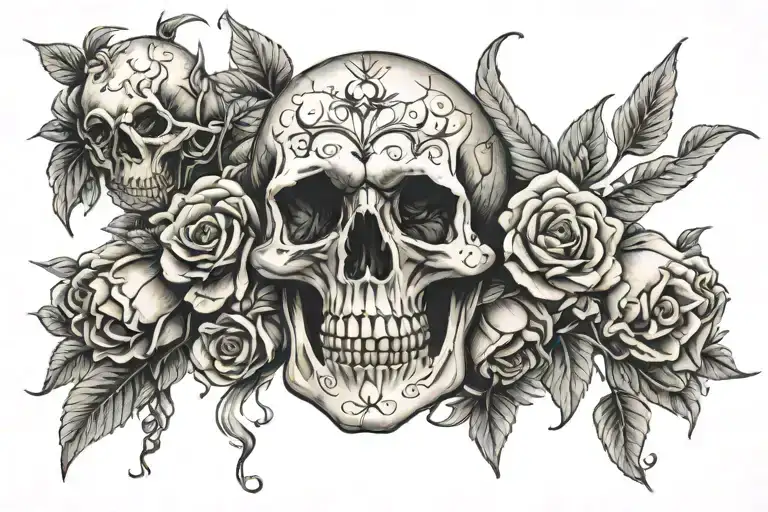 Memento Mori memento to live tattoo design idea