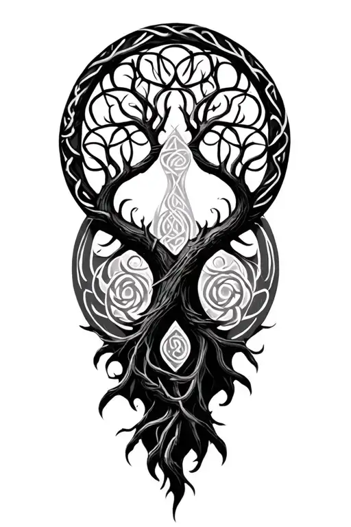 celtic tree of life tattoo design idea
