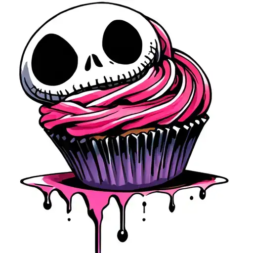 Nightmare Before Christmas Shock cupcake tattoo tattoo design idea