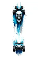 Polaris UTV racing dunes skull tattoo design idea