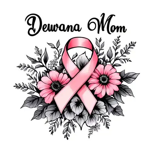 "Dewana Mom" "Dewana Mom" "Dewana Mom" august birth flowers with cancer ribbon tattoo design idea