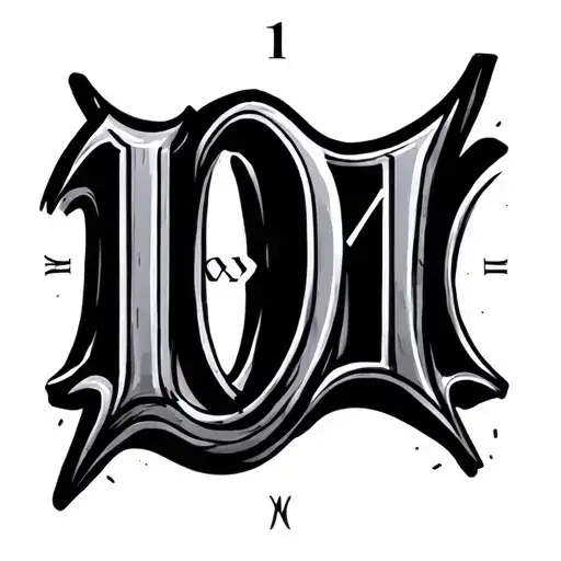 1991 Roman Numerals tattoo design idea