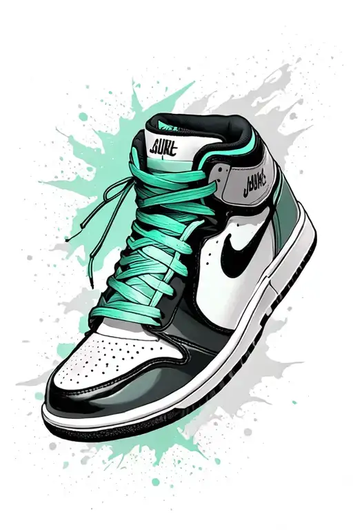 jordan 1 turbo green tattoo design idea