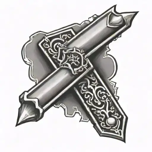 razor blade tattoo design idea
