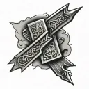 razor blade tattoo design idea