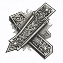 razor blade tattoo design idea