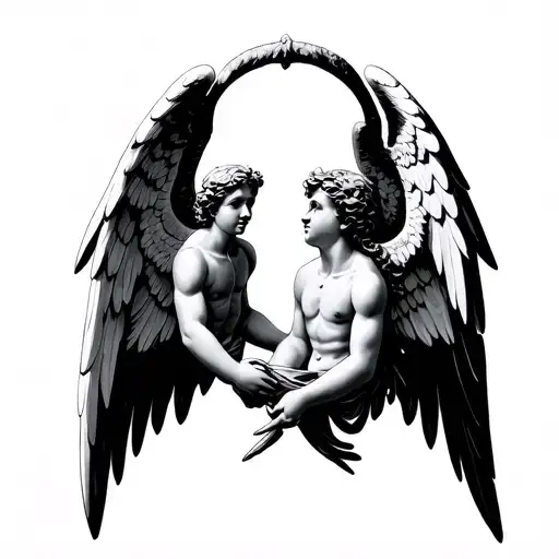 Remember the angels placed over the arc of the covenant? I’d like to get those cherubim over my chest with their wings  tattoo design idea