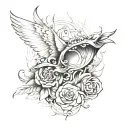 V G tattoo design idea