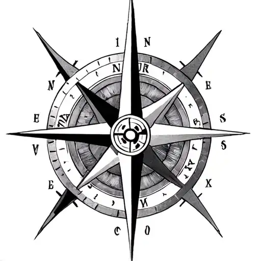 foo fighters compass tattoo design idea