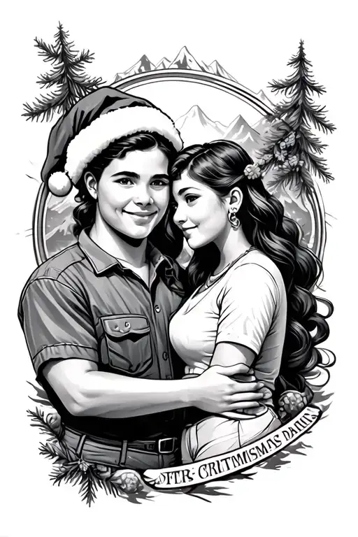 Christmas daughter, may son, time, puerto rican wife, mountains, electrician, mechanic tattoo design idea
