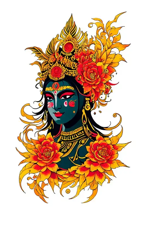 Kali Maa color tattoo tattoo design idea