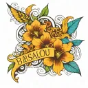 last names traver and barsalou included together with a unique and elegant but masculine design. bold and beautiful  tattoo design idea