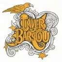 last names traver and barsalou included together with a unique and elegant but masculine design. bold and beautiful  tattoo design idea