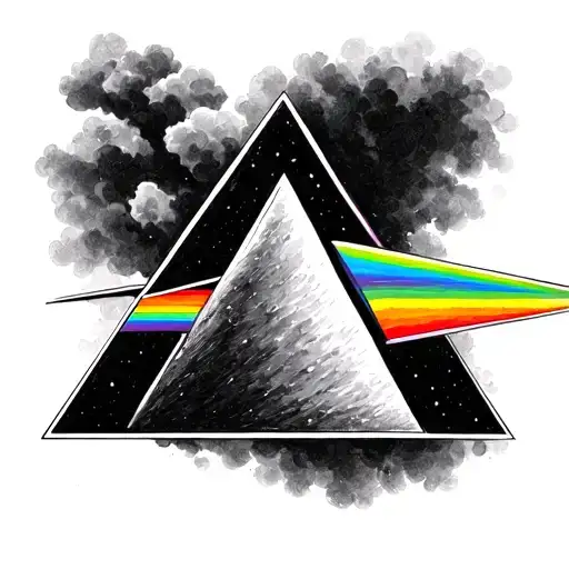 Pink Floyd prism 3 triangle tattoo design idea