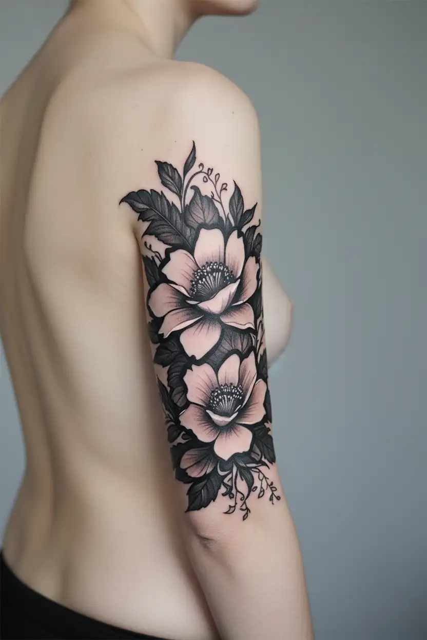 flower yakuza tattoo outline for leg tattoo tattoo design idea