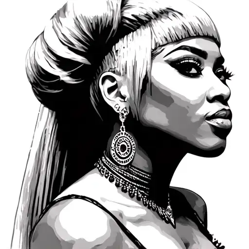 Nicki minaj as roman tattoo design idea
