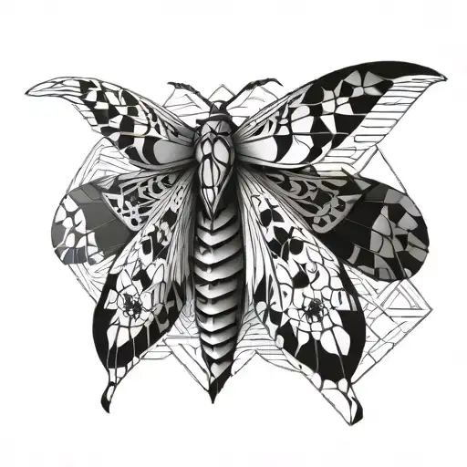 death moth tattoo design idea