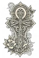 ankh spiritual tattoo design idea