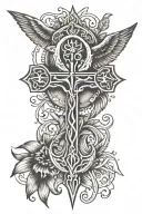 ankh spiritual tattoo design idea
