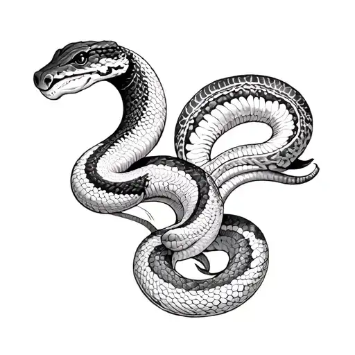 three headed snake tattoo design idea