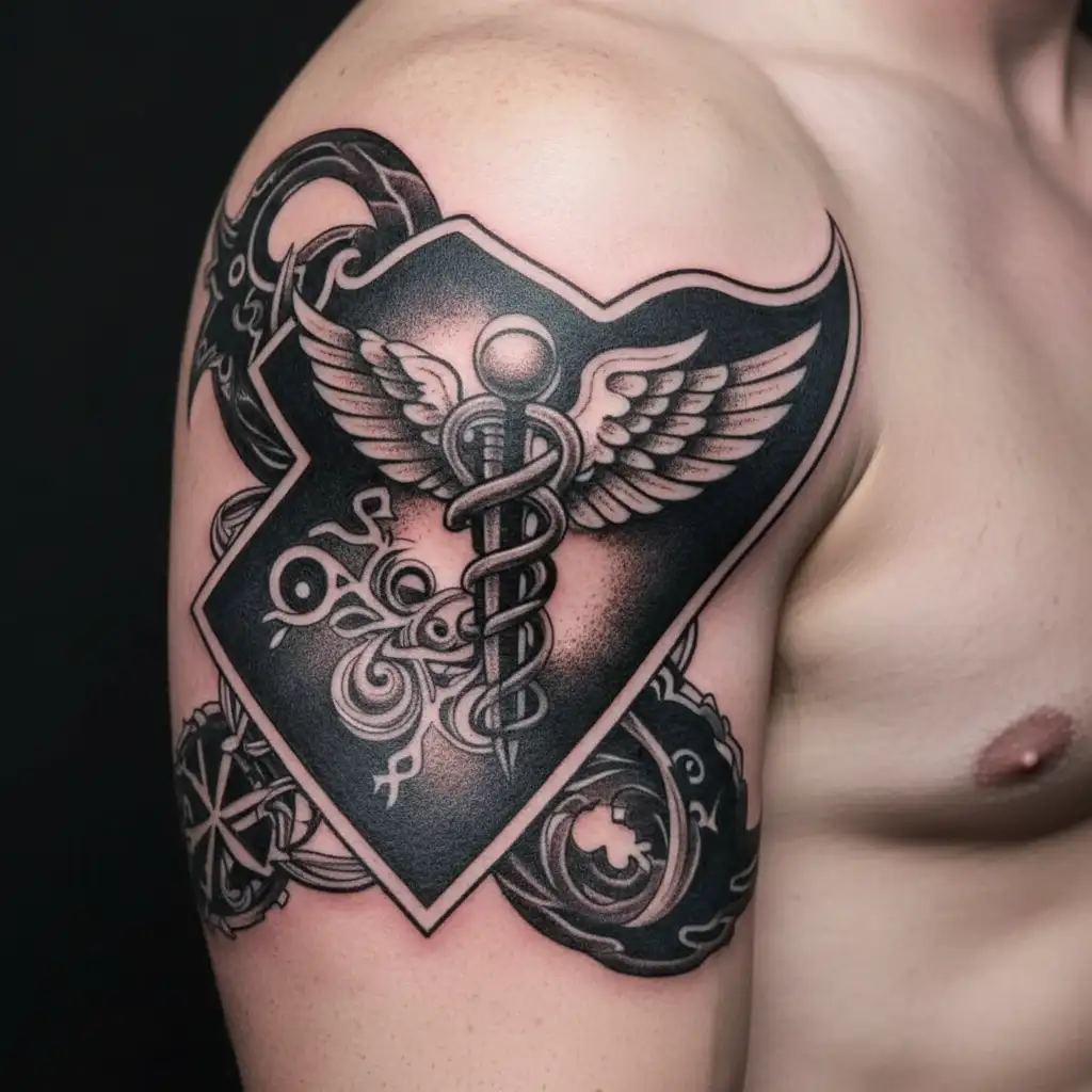 medical emblem  tattoo design idea