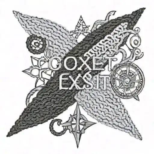 crochet the word coexist tattoo design idea