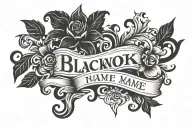 child's name written tattoo design idea