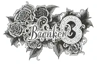 child's name written tattoo design idea