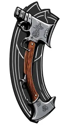 gun ace axe set tattoo design idea