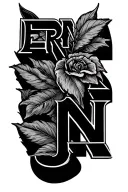 "E R N" life tattoo design idea