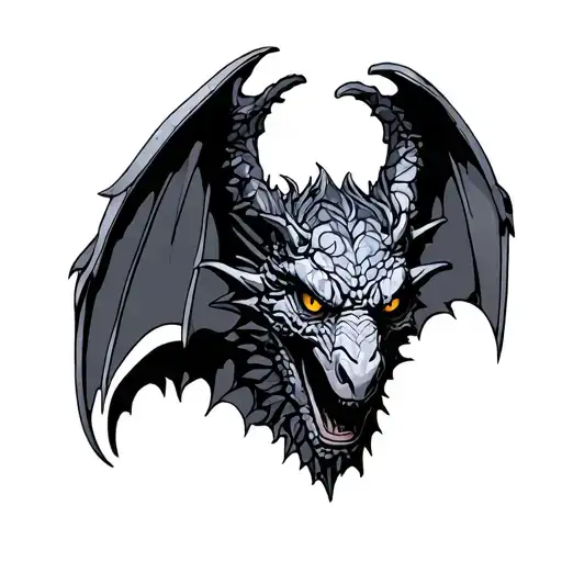 stain glass window gothic gargoyle tattoo design idea