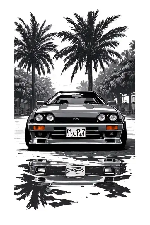 Toyota ae86 tattoo design idea