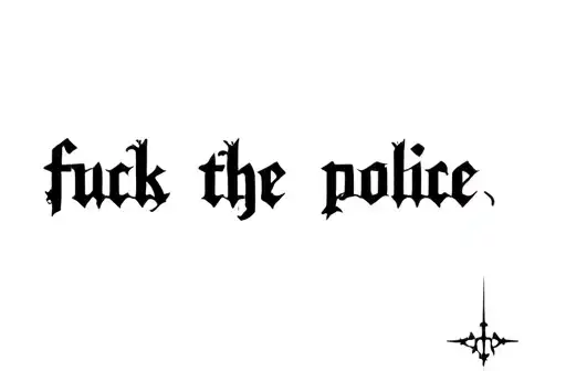 "fuck the police" tattoo design idea