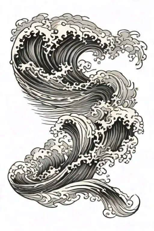 waves sound waves tattoo design idea