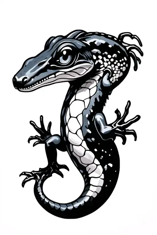 salamander tattoo design idea
