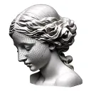 veiled statue bust sculpture tattoo design idea