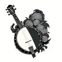 Banjo tattoo design idea