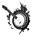 Banjo tattoo design idea