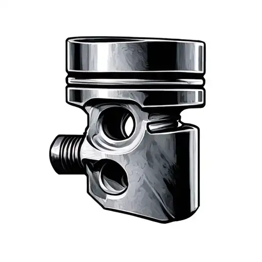 3D Piston tattoo design idea