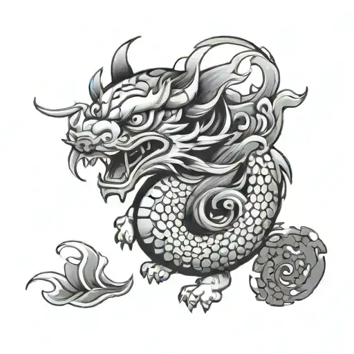 Pixiu tattoo design idea