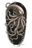 giant squid tattoo design idea