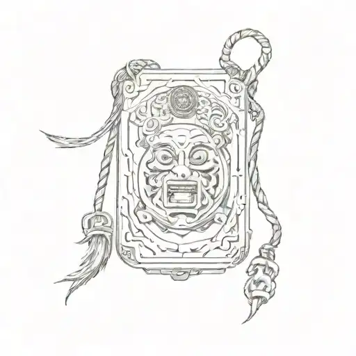 omamori charm tattoo design idea