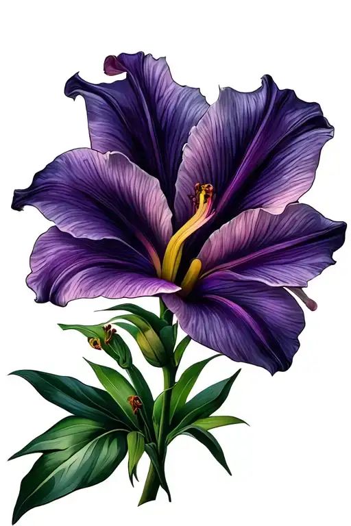 canna lily cleopatra flower tattoo design idea
