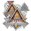 two bands with triangles tattoo design idea
