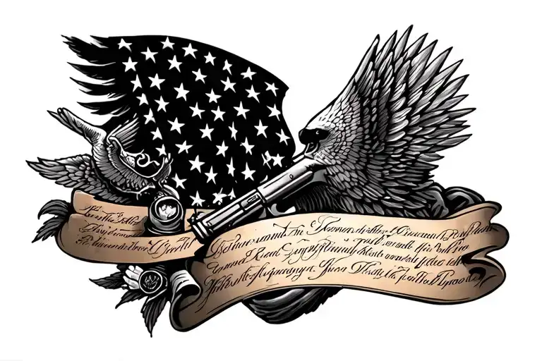 military, police, veteran, constitution,  tattoo design idea
