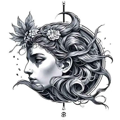 Zodiac sign gemini tattoo design idea