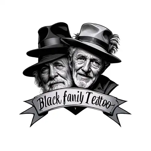 dad and grandpa rip lost family tattoo design idea