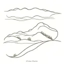 sand dune tattoo design idea