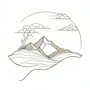 sand dune tattoo design idea