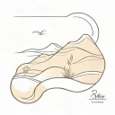 sand dune tattoo design idea